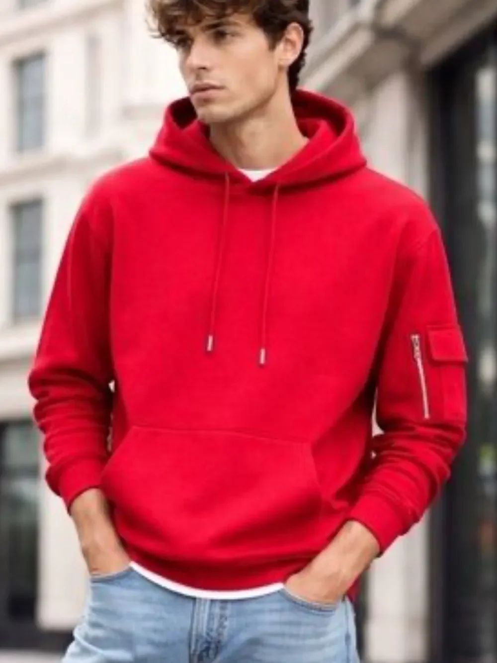 $275 The Kooples Red Hoodie Size Premium Cotton Streetwear Pullover NWT